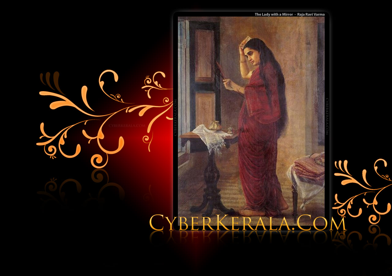 Wallpaper - The Lady with a Mirror
